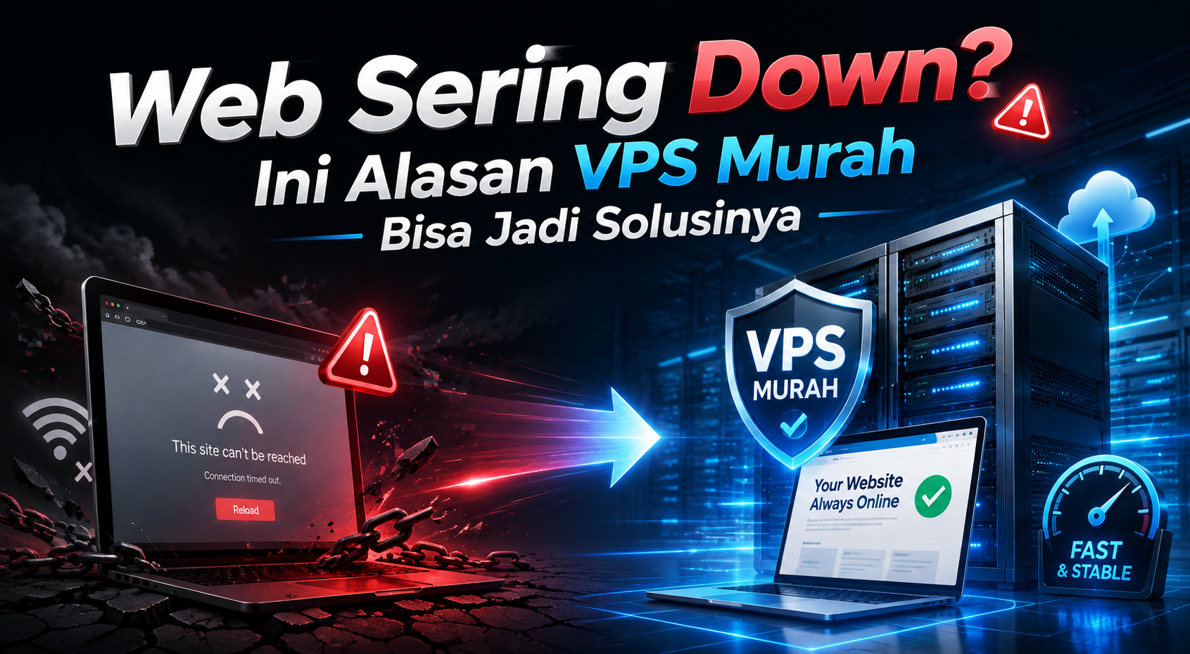 Web Sering Down? Ini Alasan VPS Murah Bisa Jadi Solusinya